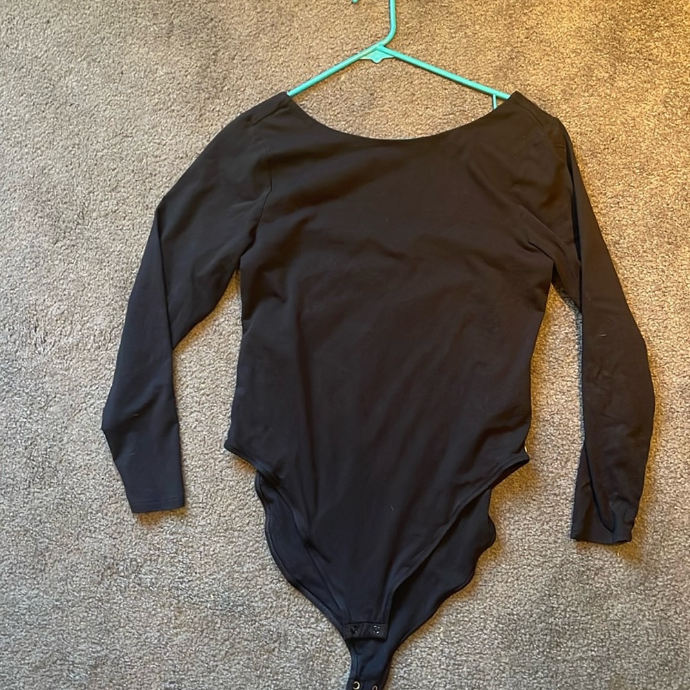 Long Sleeve Open Back Body Suit